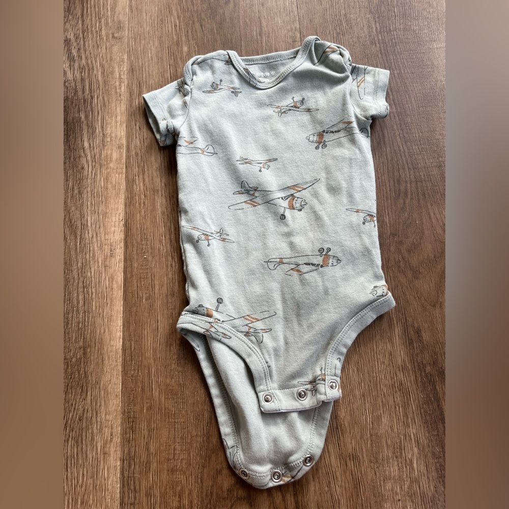 Carter's Green Airplane Onesie